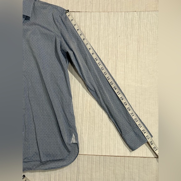 TED BAKER ENDURANCE SLIM FIT FLIP CUFF TRIM CASUAL DRESS SHIRT MENS 16 34/35 - Picture 7 of 7